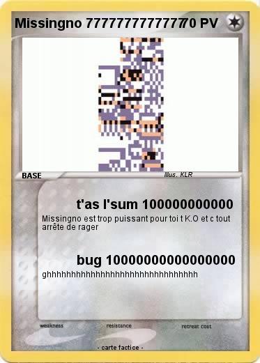 Pokemon Missingno 7777777777777