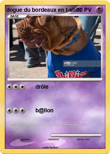 Pokemon dogue du bordeaux en t-shirt