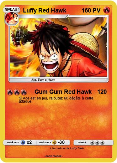 Pokemon Luffy Red Hawk