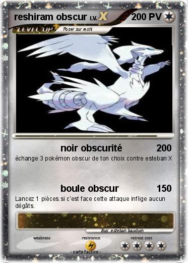 Pokemon reshiram obscur