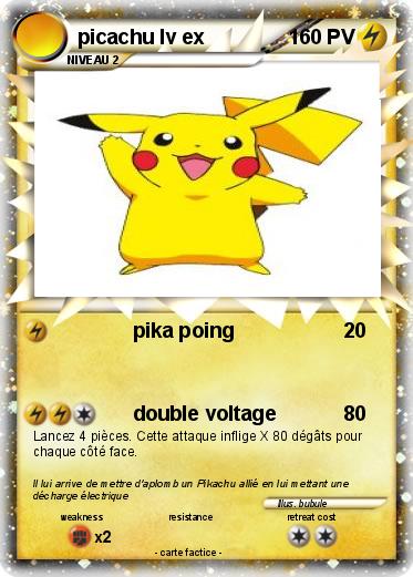Pokemon picachu lv ex