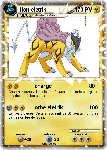 Pokemon lion eletrik