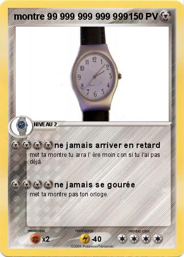 Pokemon montre 99 999 999 999 999 