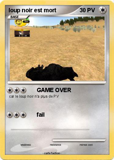 Pokemon loup noir est mort