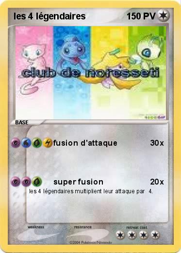Pokemon les 4 légendaires
