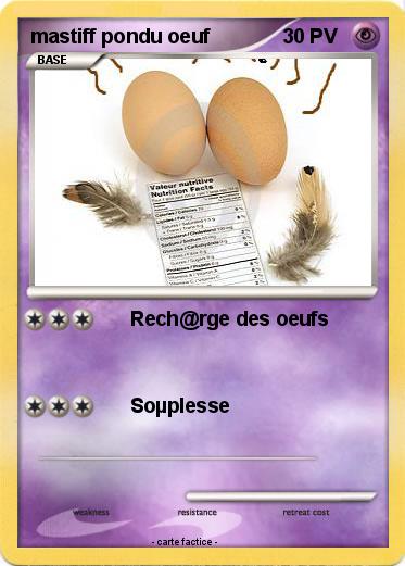Pokemon mastiff pondu oeuf