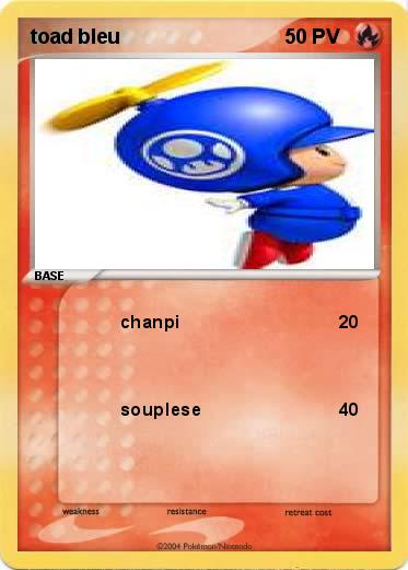 Pokemon toad bleu