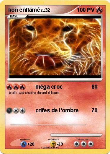 Pokemon lion enflamé