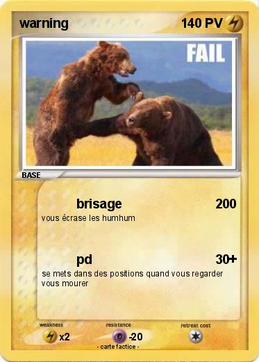 Pokemon warning