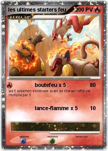 Pokemon les ultimes starters feu