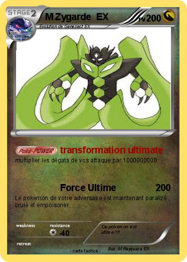 Pokemon M Zygarde  EX