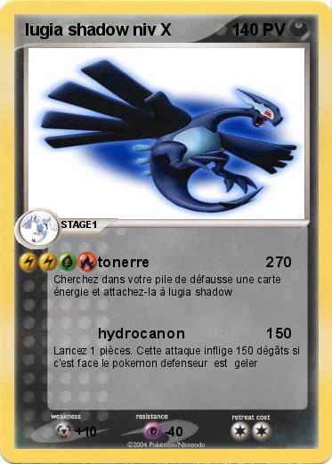 Pokemon lugia shadow niv X