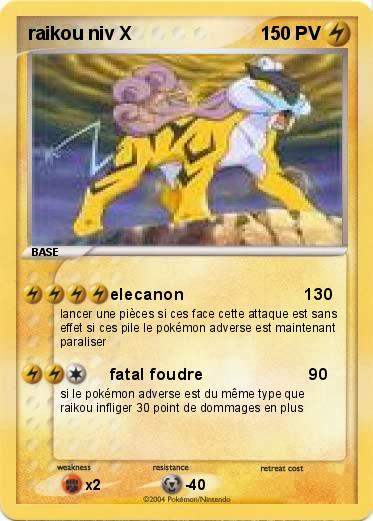 Pokemon raikou niv X
