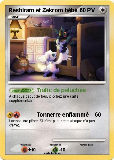 Pokemon Reshiram et Zekrom bébé