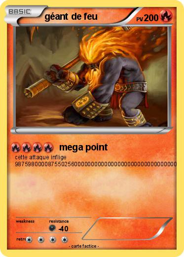 Pokemon géant de feu