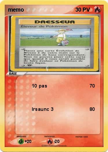 Pokemon memo