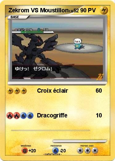Pokemon Zekrom VS Moustillon