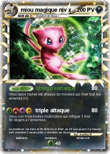 Pokemon miou magique niv x