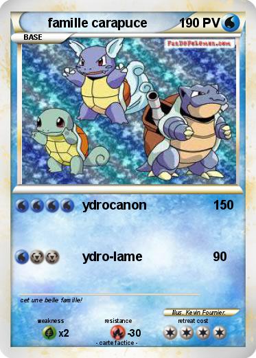 Pokemon famille carapuce