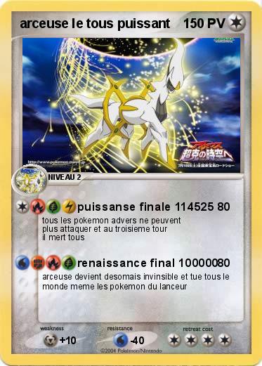 Pokemon arceuse le tous puissant