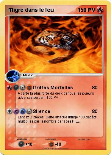 Pokemon Ttigre dans le feu