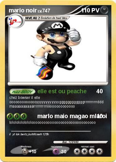 Pokemon mario noir