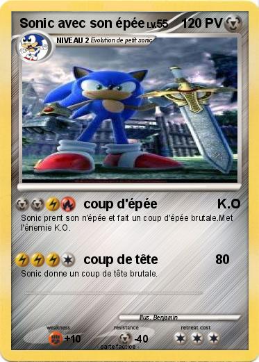 Pokemon Sonic avec son épée