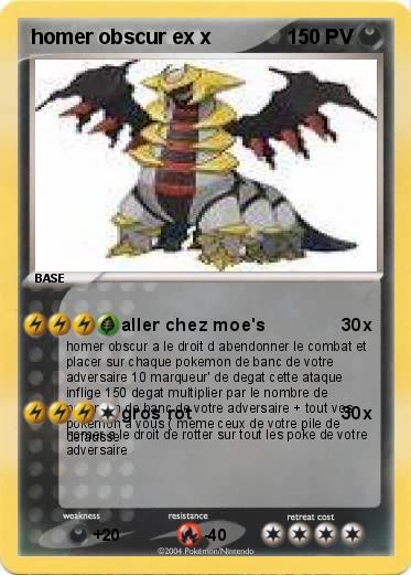 Pokemon homer obscur ex x