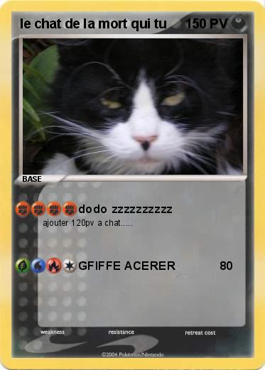 Pokemon le chat de la mort qui tu