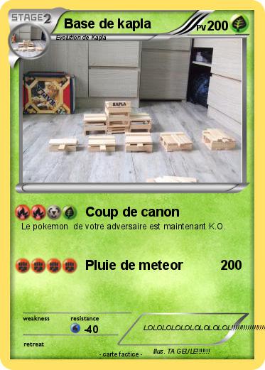 Pokemon Base de kapla
