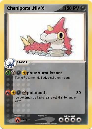 Pokemon Chenipotte .Niv X