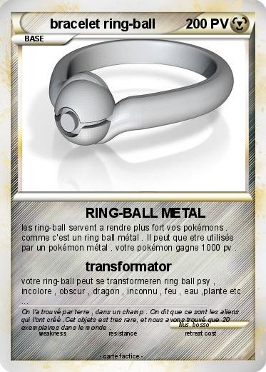 Pokemon bracelet ring-ball