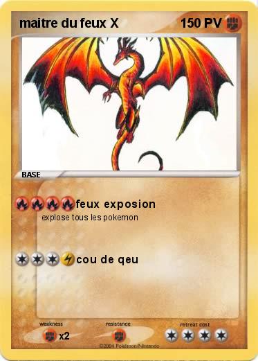 Pokemon maitre du feux X