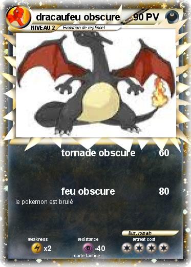 Pokemon dracaufeu obscure