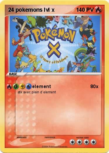 Pokemon 24 pokemons lvl x