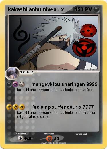 Pokemon kakashi anbu niveau x