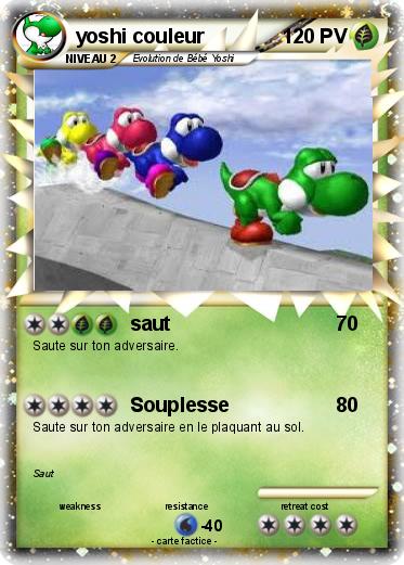Pokemon yoshi couleur