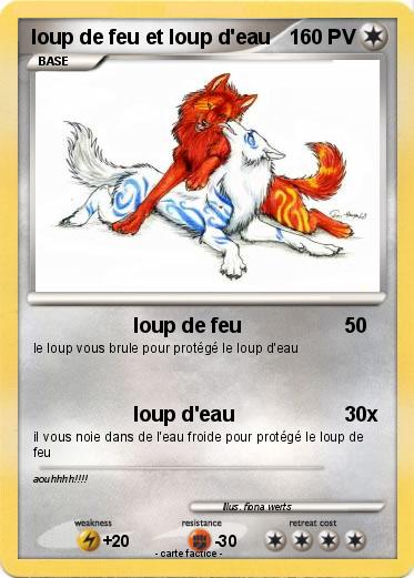 Pokemon loup de feu et loup d'eau