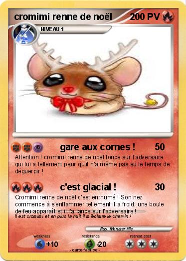 Pokemon cromimi renne de noël