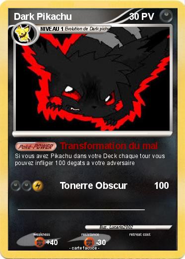 Pokemon Dark Pikachu