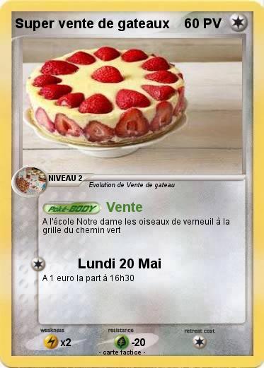 Pokemon Super vente de gateaux