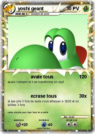Pokemon yoshi geant