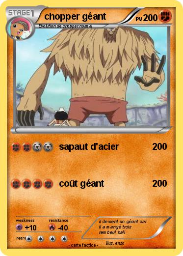 Pokemon chopper géant
