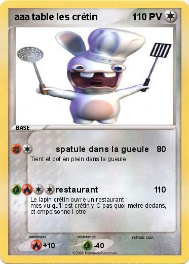 Pokemon aaa table les crétin
