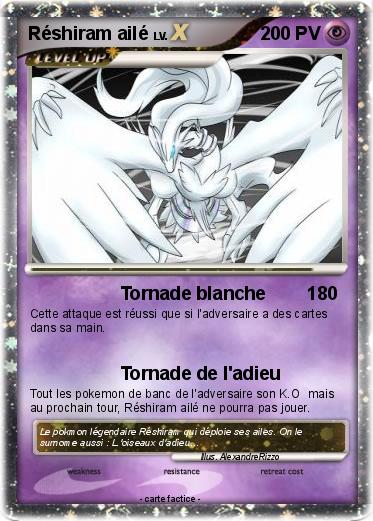 Pokemon Réshiram ailé