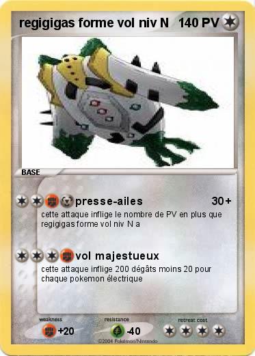 Pokemon regigigas forme vol niv N