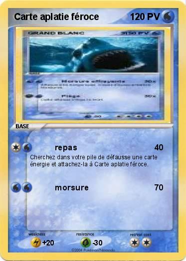 Pokemon Carte aplatie féroce