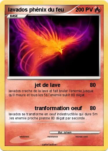 Pokemon lavados phénix du feu