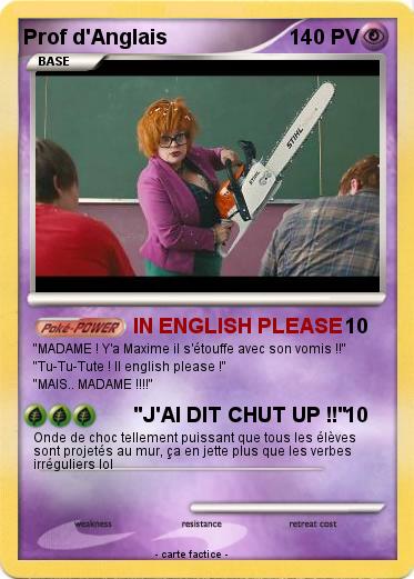 Pokemon Prof d'Anglais