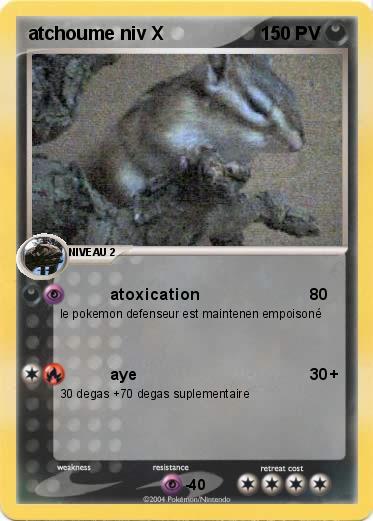 Pokemon atchoume niv X